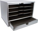 Victor Wood Midnight Black Collection, 4-Shelf Desktop Organizer, Black, (4720-5) - Image 4